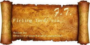 Firling Terézia névjegykártya